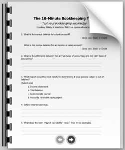 The Ten-Minute Bookkeeping Test (PDF)