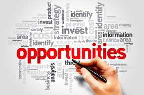 Opportunities word cloud, business concept