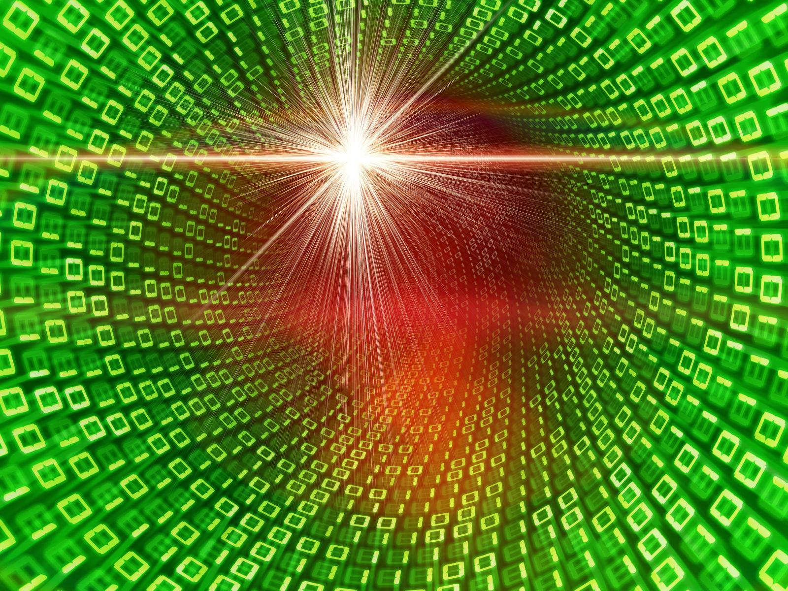 Abstract illustration of binary data flow
