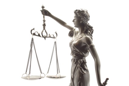 Statue of scales of justice