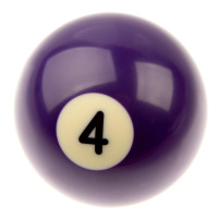 Purple No. 4 billiard ball