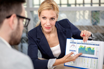 Businesswoman making a presentation