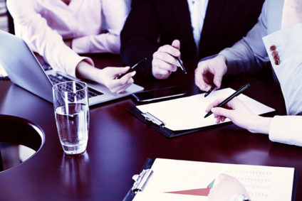 Business people working in office