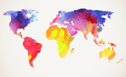 Colorful world map