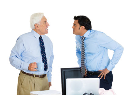 Two businessmen arguing